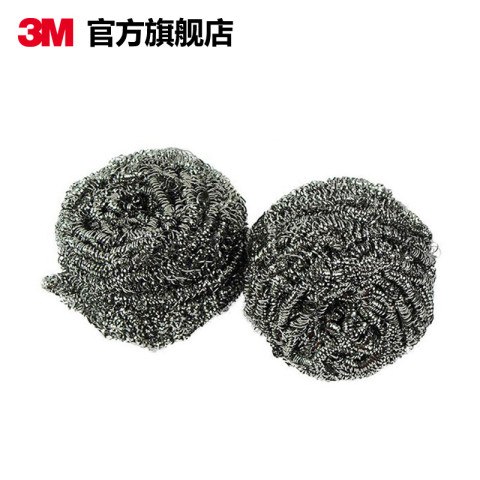 清洁收纳：3M 大号钢丝球6只装 拍两套送沥水篮领取14-8优惠券，实付9.8元
