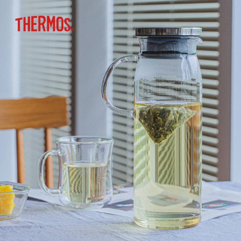 THERMOS 膳魔师 带把手耐热玻璃杯 水壶 1L京东此款目前活动售价58元，参与满1元打5折优惠活动，下单1件，实付低至29元