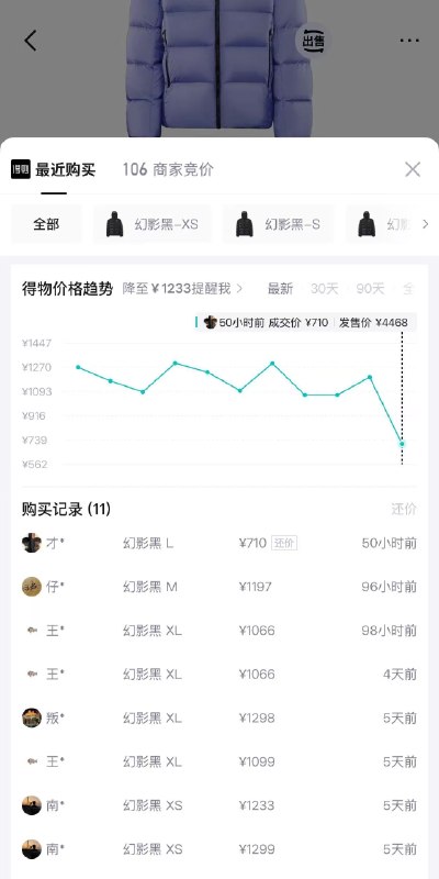 8号20点 骆驼五折格局2️⃣1️⃣雪宝鹅绒服 购物金到手645 得物1200