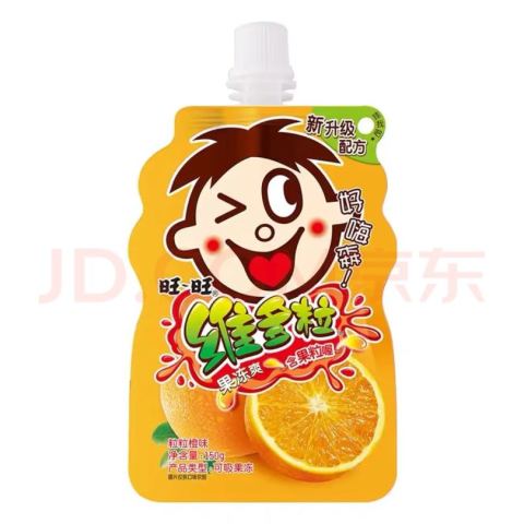 旺旺 维多粒果冻爽150g 可吸果冻 粒粒橙150g还是小时候的味道～可吸食的果冻，含有椰果粒，冰镇吃口感更佳