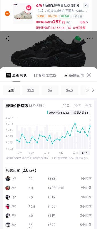 斐乐掠夺者2   领礼唫叠返50HB 消费卷到手232  得物409 秒卖￥G6URggarbHB// CZ2474